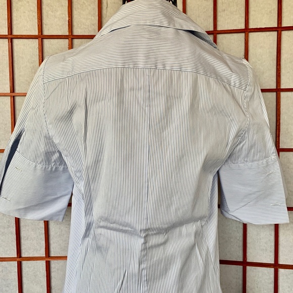 Ann Taylor Stretch Pinstripe Classic Career Blouse - Picture 4 of 8